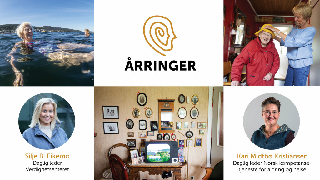 Kollasj med bilder av fire kvinner og logoen til Årringer